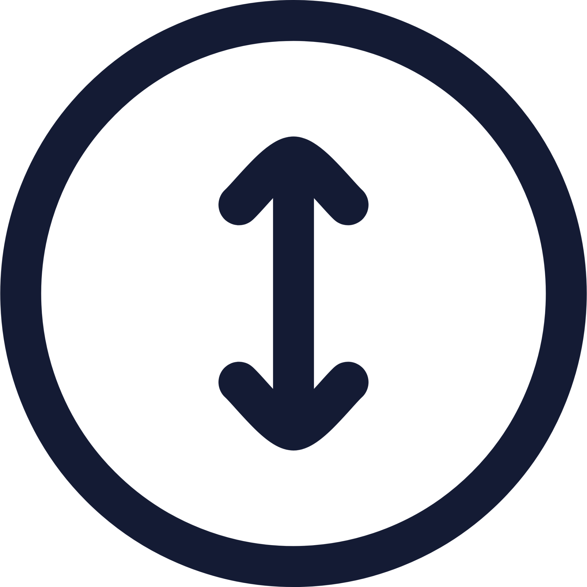 circle arrow vertical icon