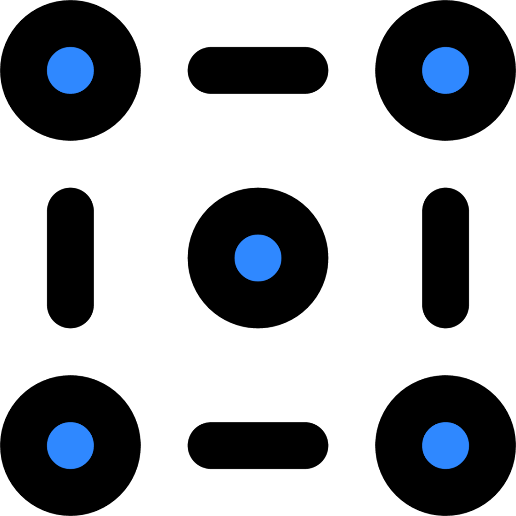 circle five line icon