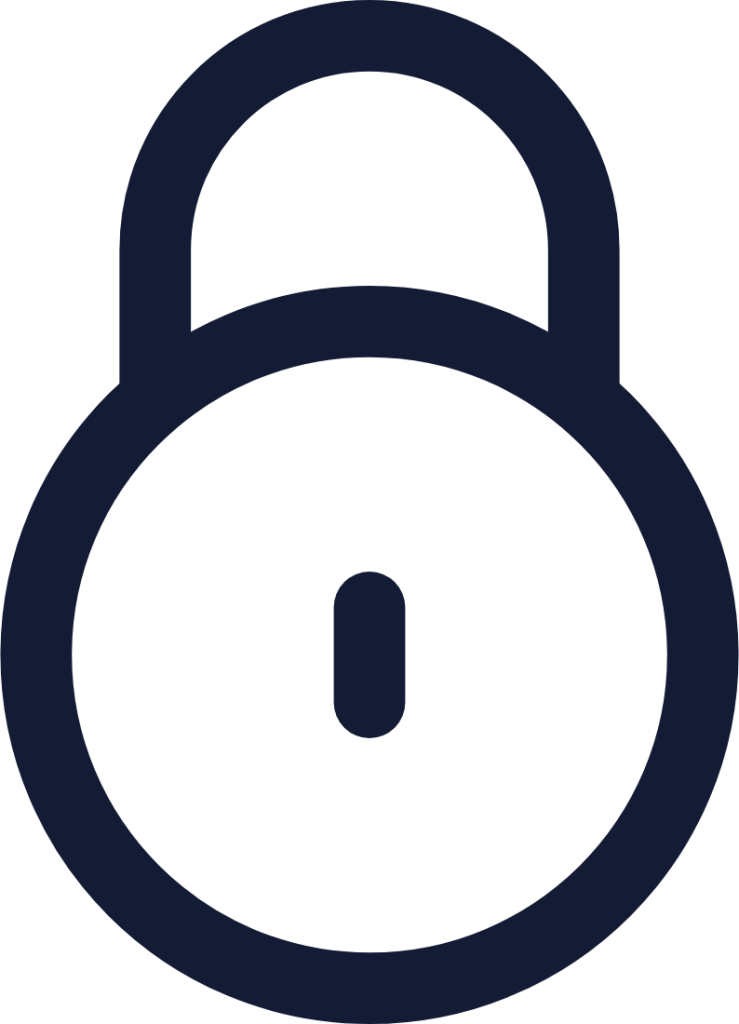 circle lock icon