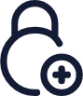 circle lock add icon