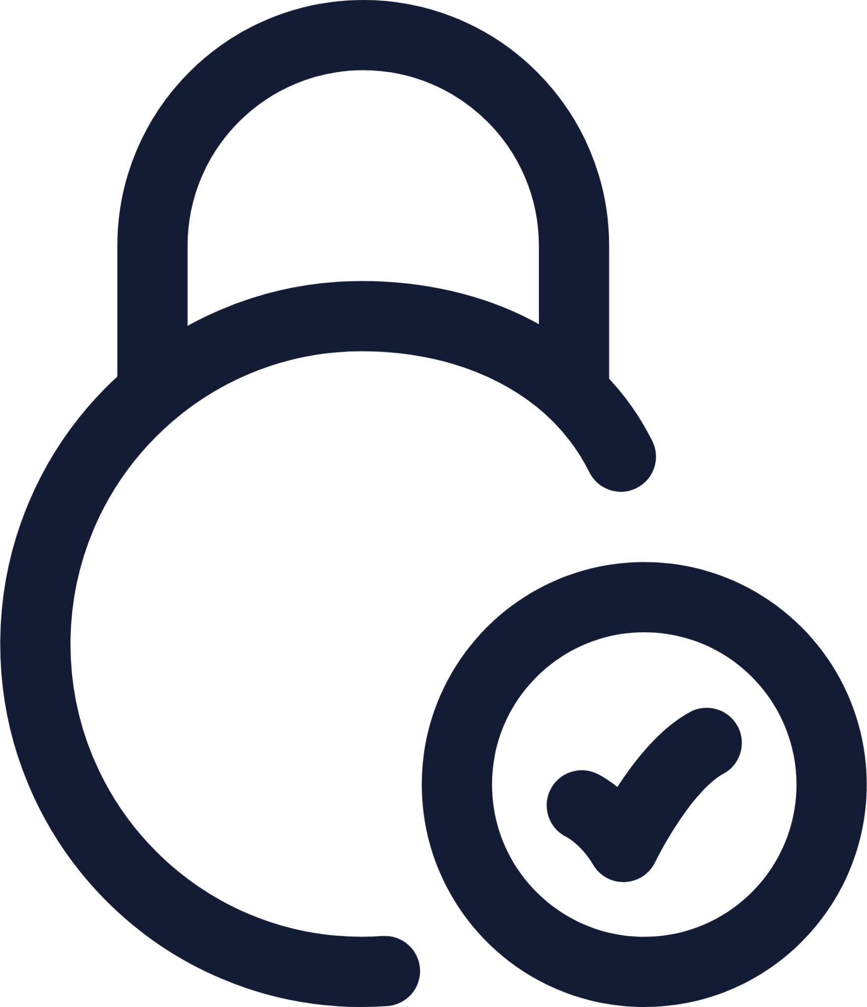 circle lock check icon