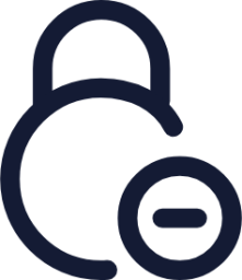 circle lock minus icon