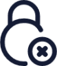 circle lock remove icon