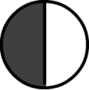 circle with left half black emoji