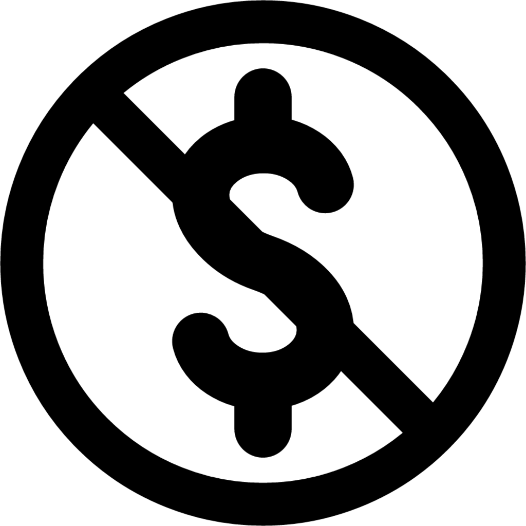circled dollar sign with overlaid backslash emoji