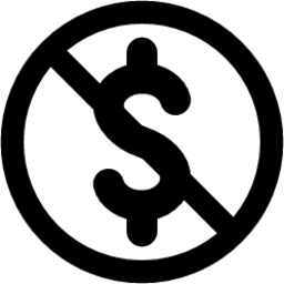 circled dollar sign with overlaid backslash emoji