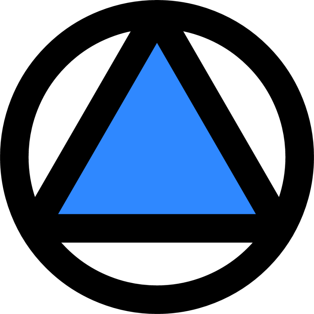 circles and triangles icon