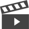 clapboard play icon