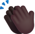 clapping hands dark emoji