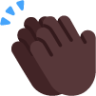 clapping hands dark emoji