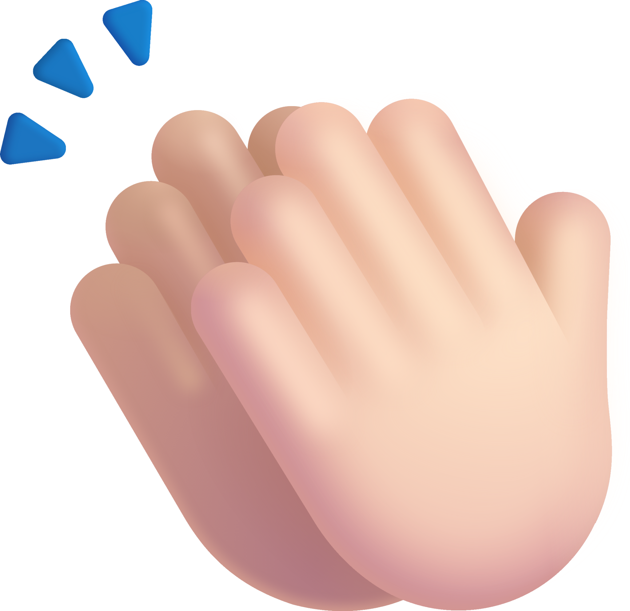 clapping hands light emoji