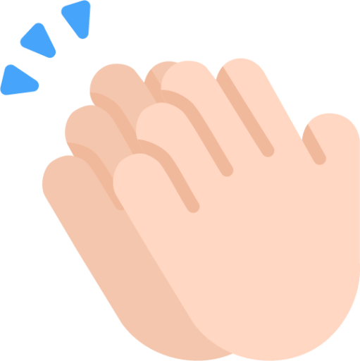 clapping hands light emoji