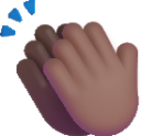 clapping hands medium dark emoji