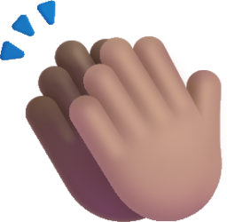 clapping hands medium emoji