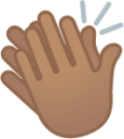 clapping hands: medium skin tone emoji