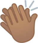 clapping hands: medium skin tone emoji