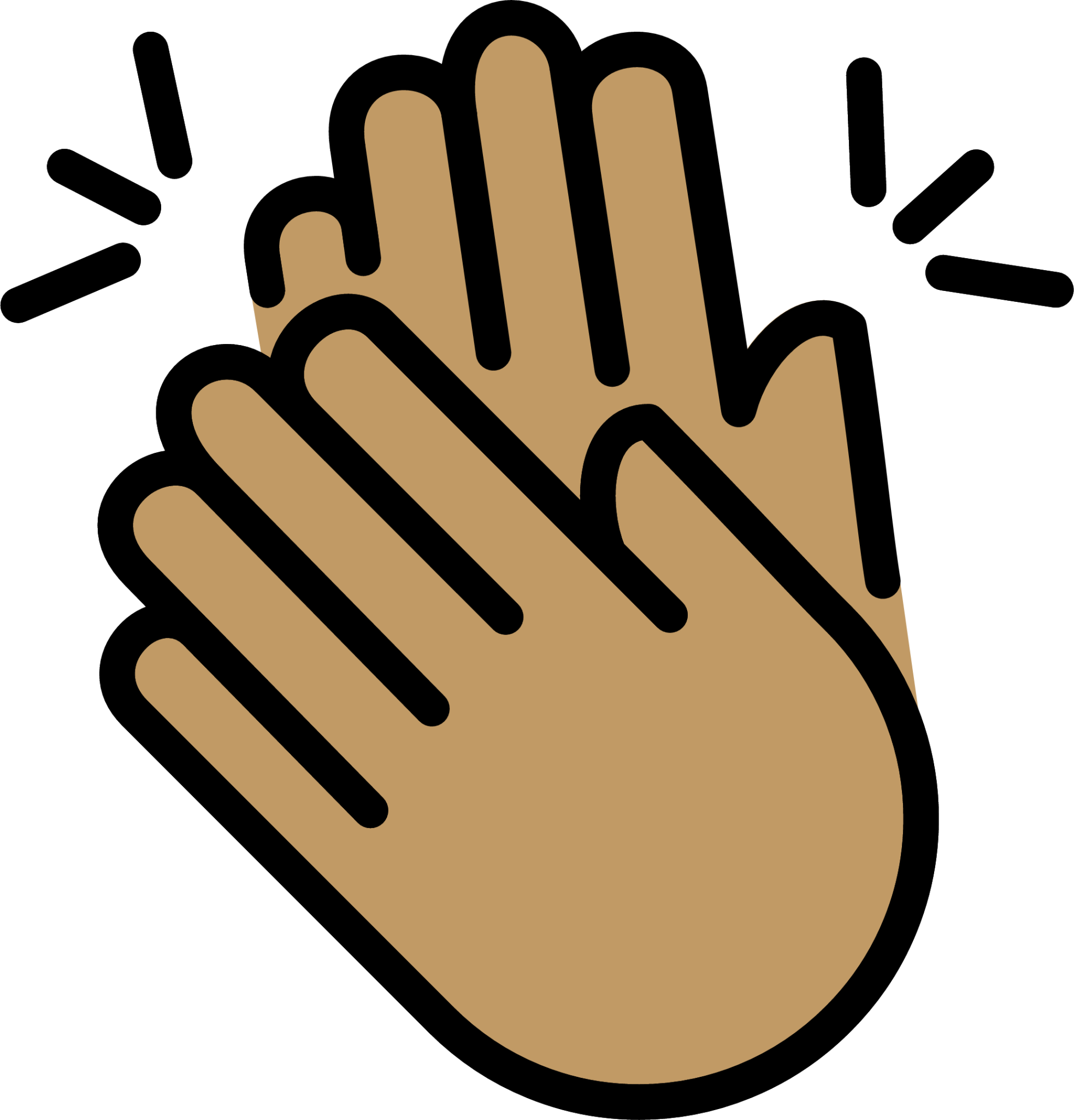 clapping hands: medium skin tone Emoji - Download for free – Iconduck