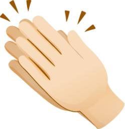 Clapping hands skin 1 emoji emoji