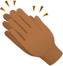 Clapping hands skin 4 emoji emoji