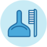 clean dustpan brush icon