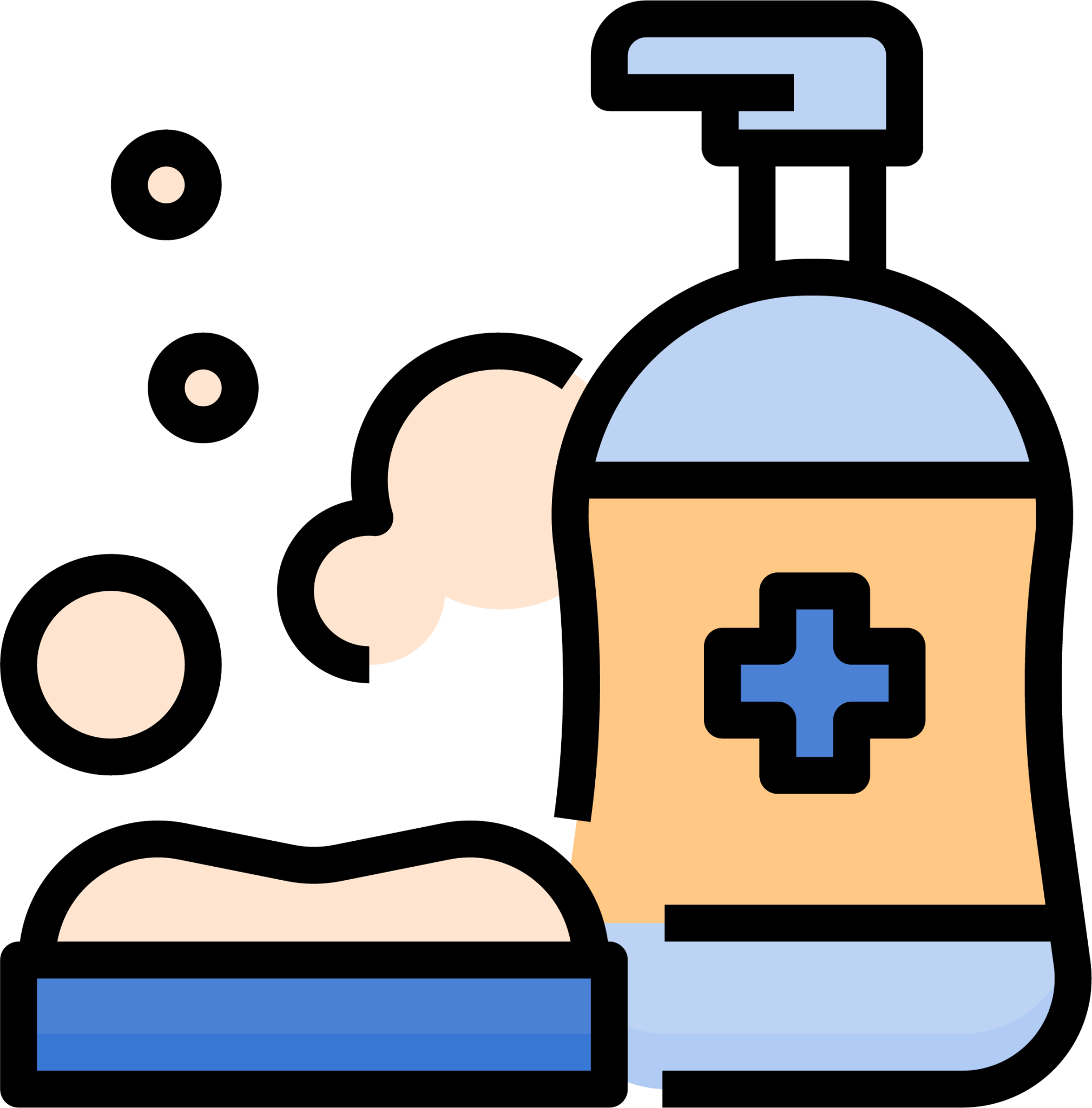 cleaning coronavirus gel health infection soap sterile illustration