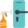 cleaning door hygiene knob object illustration