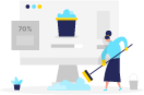 Cleaning PC illustration