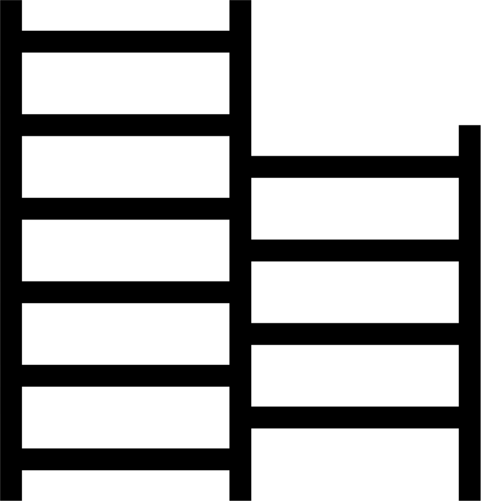 climbing bars thin icon