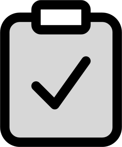 Clipboard check (duotone) icon