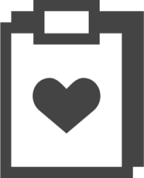clipboard heart icon