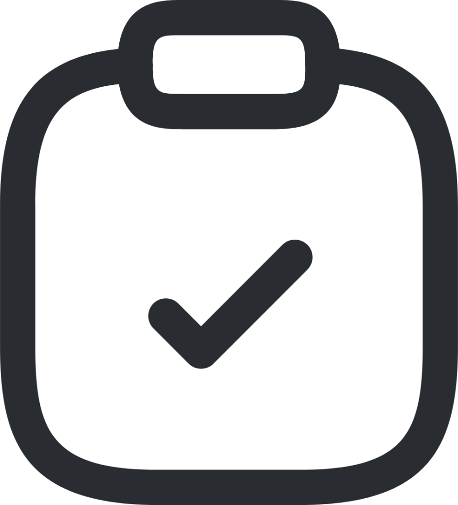 clipboard tick icon