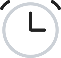 Clock duotone line icon