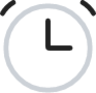 Clock duotone line icon