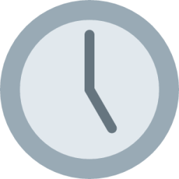 clock face five oclock emoji