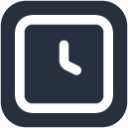 clock rectangle icon