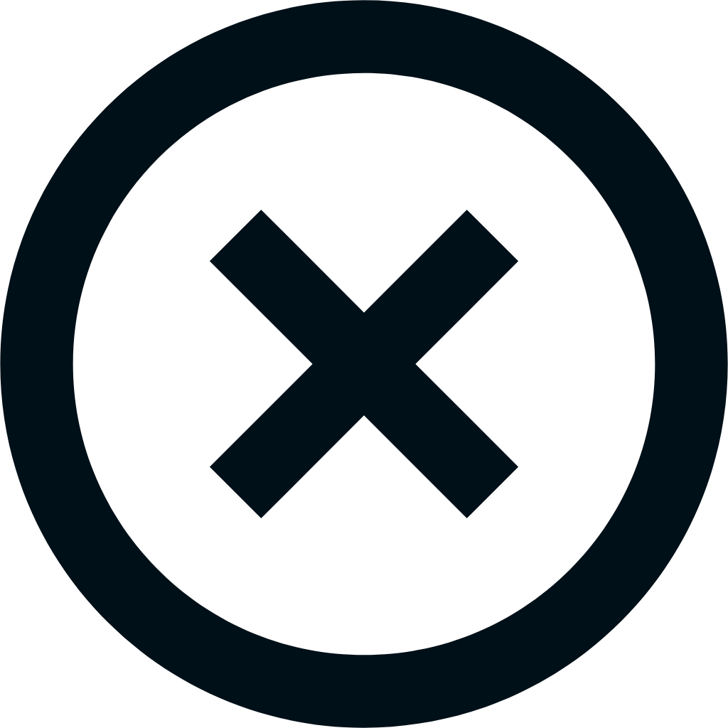close circle line icon