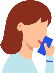 close cough mouth tissue illustration