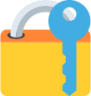 closed lock with key emoji