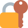 closed lock with key emoji