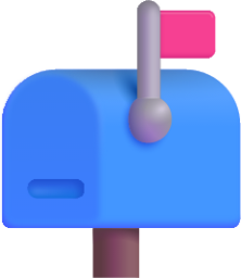 closed mailbox with raised flag emoji