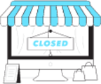 Closed Store Online illustration