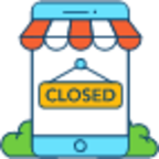 Closed Store Online illustration