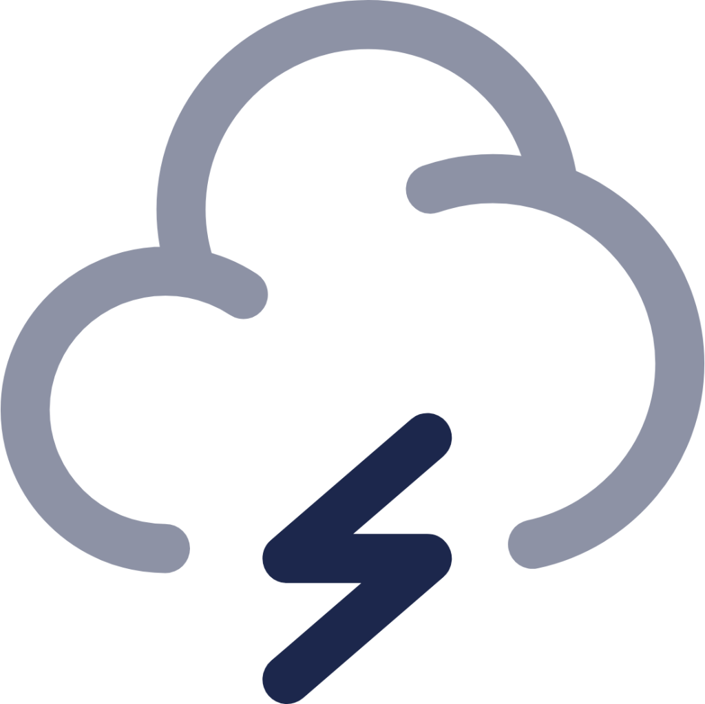 Cloud Bolt Minimalistic icon