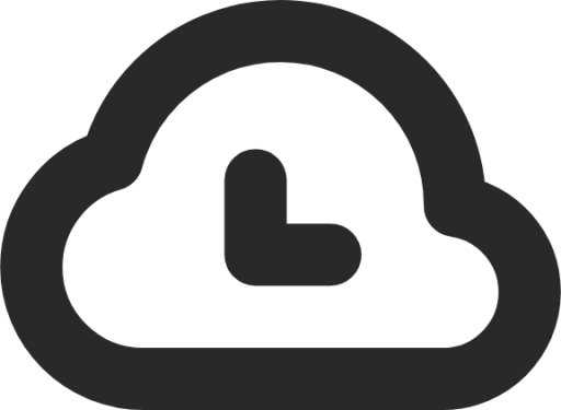 cloud clock icon