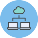 cloud computer network icon
