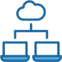 cloud computer network icon