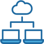 cloud computer network icon