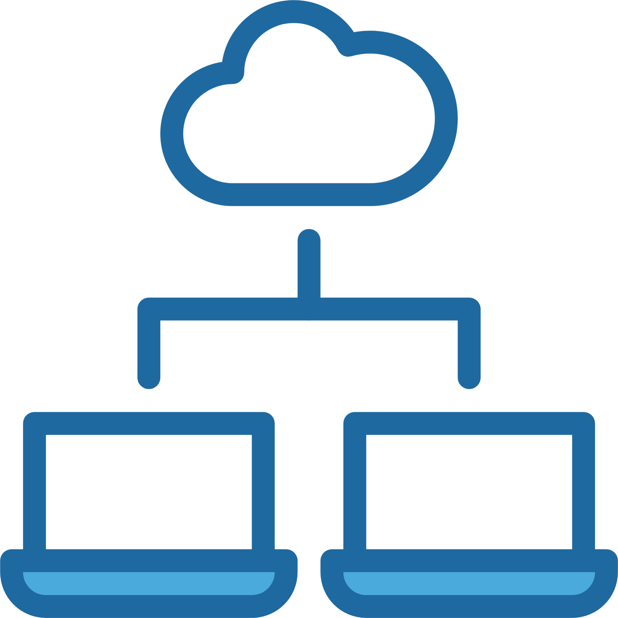 cloud computer network icon