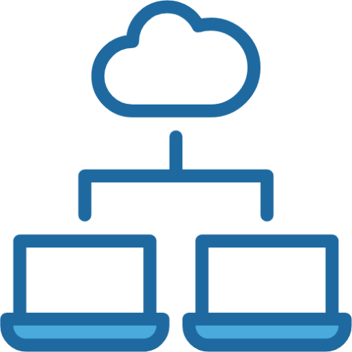 cloud computer network icon