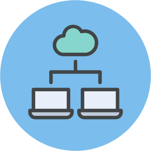 cloud computer network icon